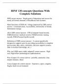 HINF 130 concepts Questions With Complete Solutions