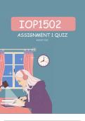 IOP1502 Assignment 1  (QUIZ) 2023
