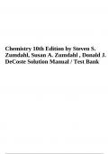 Chemistry 10th Edition by Steven S. Zumdahl, Susan A. Zumdahl , Donald J. DeCoste Solution Manual & TEST BANK.
