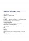 Emergency Med NBME Form 1 Questions & Answers 2023 ( A+ GRADED 100% VERIFIED)