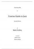 Get Ahead in 2023 with the [Concise Guide to Jazz,Gridley,7e] Test Bank