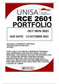 RCE2601--PORTFOLIO 2023