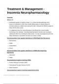 Neuropharmacology Lecture Notes (Insomnia)
