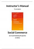 Your 2023-2024 Study Buddy: [Social Commerce Marketing, Technology and Management,Turban] Solutions Manual