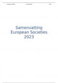 Samenvatting European Societies