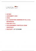 HSY2603 Assessment 2 2023 - UNISA - Pass with 80%+