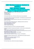 Spanish CSET I  Subtest Questions with Verified Answers