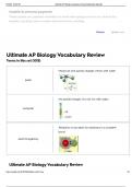 Ultimate AP Biology Vocabulary Review (A review of all of the Campbell 7th Edition terms for the new 2013 AP Biology Curriculum) Rated 100% Correct!!