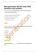 Next generation NCLEX exam 2023 questions and answers Multiple-choice question