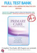Test Bank For Primary Care: A Collaborative Practice 5th Edition By Terry Mahan Buttaro & JoAnn Trybulski & Patricia Polgar-Bailey & Joanne Sandberg-Cook | 2017-2018 | 9780323355018 | Chapter 1-250  | Complete Questions And Answers A+