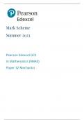 PEARSON EDEXCEL GCE IN MATHEMATICS (9MAO) PAPER 31 STATISTICS - SUMMER 2023 (MARK SCHEME)