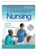 Test Bank for Fundamentals of Nursing The Art and Science of Person-Centered Care 10th Edition By Carol R Taylor; Pamela Lynn; Jennifer Bartlett 2023/2024 (All Chapters 1-47) with 100% Verified Questions and Answers