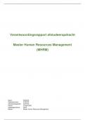 Masterscriptie / verantwoordingsrapportage master human resources management (MHRM)