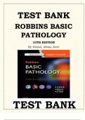 TEST BANK ROBBINS BASIC PATHOLOGY 10TH EDITION By: Kumar, Abbas, Aster Latest Verified Review 2023 Practice Questions and Answers for Exam Preparation, 100% Correct with Explanations, Highly Recommended, Download to Score A+