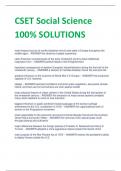 CSET Social Science 100% SOLUTIONS