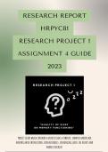 HRPYC81 2023 Project 1 Assignment 4 guide - research project 