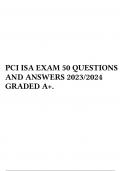 PCI ISA EXAM 50 QUESTIONS AND ANSWERS 2023/2024 GRADED A+.