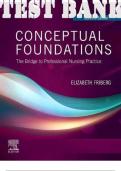 TEST BANK for Conceptual Foundations, The Bridge to Professional Nursing Practice 7th Edition. Friberg Elizabeth. ISBN 9780323594608, ISBN-13 978-0323551311. (Complete Chapters 1-22)