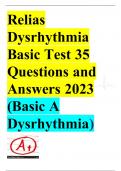 RELIAS DYSRHYTHMIA BASIC B 35 QUESTIONS WITH ANSWERS  GRADED A+