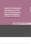Factors Fuelling the  Prevalence of HIV  and Contributing for  Regional Variations