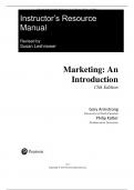 Instructor's Manual for Marketing An Introduction, 15th edition By Gary Armstrong, Philip Kotler