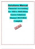 Financial Accounting for MBAs 8thEdition Easton Solutions Manual 2023/2024  Complete