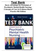 test bank for Davis Advantage for Essentials of Psychiatric Mental Health Nursing: Concepts of Care in Evidence-Based Practice 8th Edition - All Chapters | A+ ULTIMATE GUIDE 2022