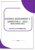 SCH4801 ASSIGNMENT 3 SEMESTER 2 - 2023 (640111)