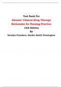 Test Bank For Abrams’ Clinical Drug Therapy  Rationales for Nursing Practice  12th Edition By Geralyn Frandsen, Sandra Smith Pennington