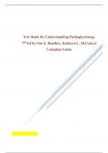 Test Bank for Understanding Pathophysiology 7th Ed by Sue E. Huether, Kathryn L. McCance| Complete Guide| Latest Test Bank 100% Veriﬁed Answers