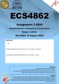 ECS4862 Assignment 3 (COMPLETE ANSWERS) 1 2024 - DUE 16 August 2024