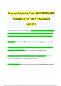 Sophos Engineer Exam QUESTION AND ANSWERS RATED A+ 2023|2024 UPDATE
