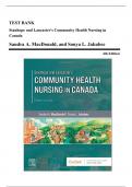 Test Bank - Stanhope and Lancasters Community Health Nursing in Canada, 4th Edition (MacDonald, 2022), Chapter 1-18 | All Chapters