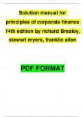 Solution manual for principles of corporate finance 14th edition by richard Brealey, stewart myers, franklin allen