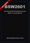 BSW2601 2023 Updated Exam Pack