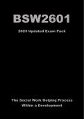 BSW2601 Exam Pack - 2023