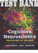 TEST BANK for Cognitive Neuroscience: The Biology of the Mind 5th Edition by Gazzaniga Michael; Richard Ivry and George Mangun. (Complete 14 Chapters)