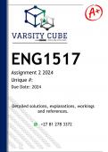 ENG1517 Assignment 2 (DETAILED ANSWERS) 2024 - DISTINCTION GUARANTEED