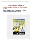 Nursing for Wellness in Older Adults, 9th Edition  Test Bank by Miller ||Comprehensive Companion