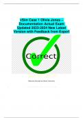 vSim Case 1 Olivia Jones – Documentation Actual Exam  Updated 2023-2024 New Latest  Version with Feedback from Expert