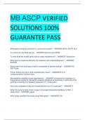 MB ASCP VERIFIED  SOLUTIONS 100%  GUARANTEE PASS