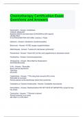 ONS ONCC Chemotherapy Immunotherapy  Exam Bundle (Full pack solution) Graded A