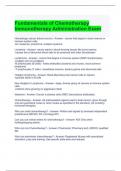 Fundamentals of Chemotherapy Immunotherapy Administration Exam 2023