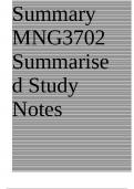 Summary MNG3702 Summarised Study Notes