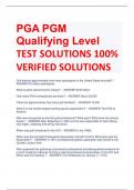 PGA PGM  Qualifying Level TEST SOLUTIONS 100%  VERIFIED SOLUTIONS