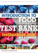Test Bank For Introduction to Food Science and Food Systems - 2nd - 2017 All Chapters - 9781435489394