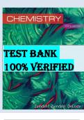 TESTBANK FOR CHEMISTRY, 10TH EDITION BY STEVEN S. ZUMDAHL, SUSAN A. ZUMDAHL, DONALD J. DECOSTE A+ VERIFIED  ANSWERS (COMPLETE CHAPTERS)