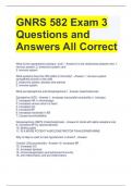 Bundle For GNRS Exam Questions with Correct Answers