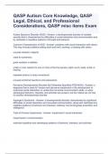 QASP Autism Core Knowledge, QASP Legal, Ethical, and Professional Considerations, QASP misc items Exam