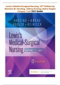 Lewis's Medical-Surgical Nursing, 12th Ed by Mariann M. Harding TEST BANK UPDATED 2023